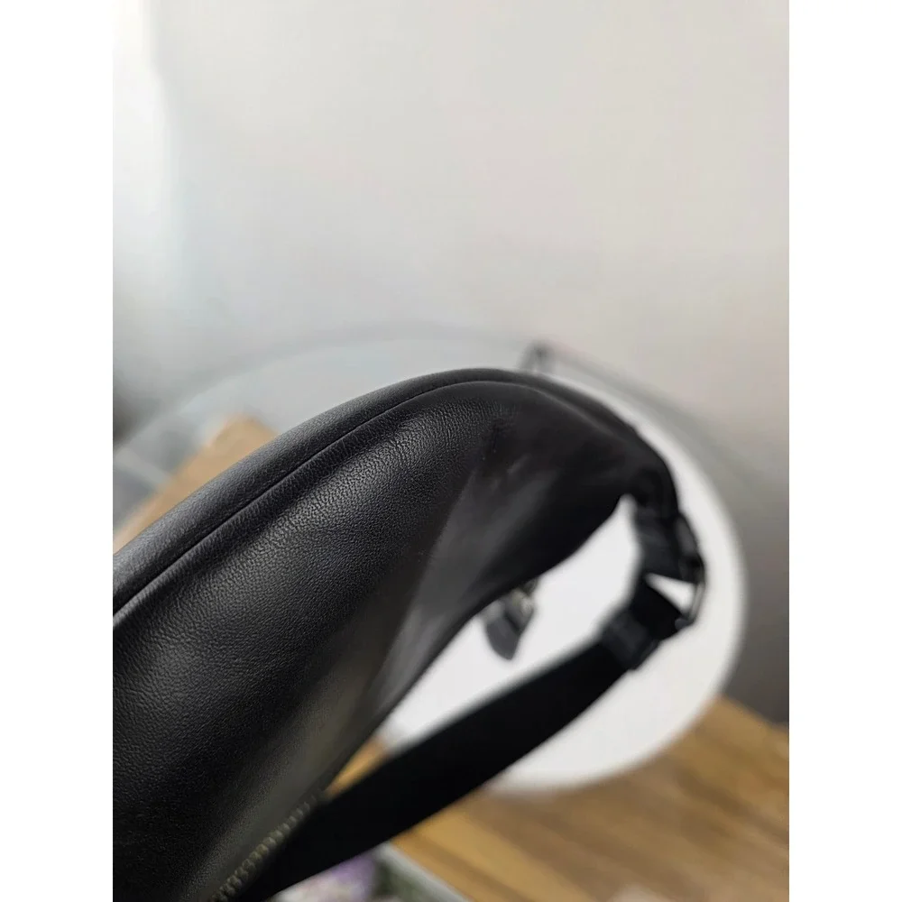 Coach West Belt Bag Signature Canvas Leather Charcoal Black  Gray Fanny Pack - Picture 11 of 13